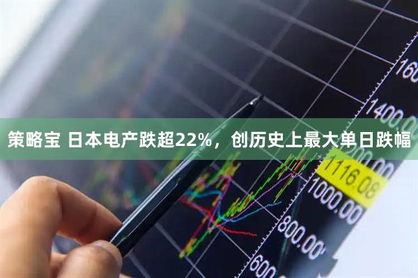 策略宝 日本电产跌超22%，创历史上最大单日跌幅